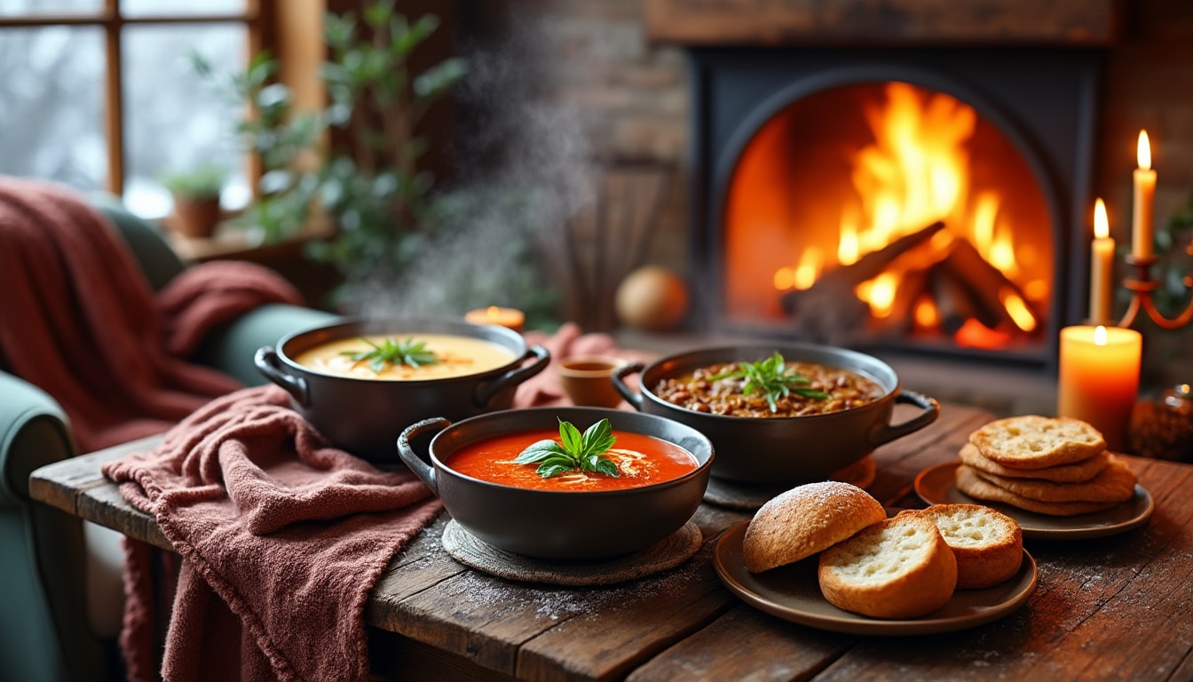 découvrez des recettes de soupes réconfortantes pour réchauffer vos soirées d'hiver. préparez des plats savoureux et nourrissants qui vous apporteront chaleur et réconfort durant la saison froide.