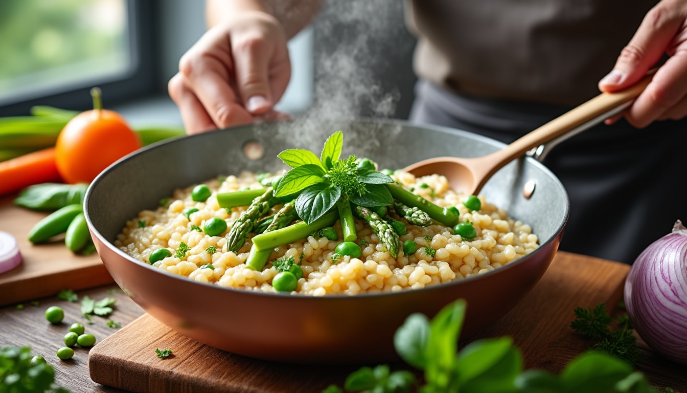 découvrez les secrets d'un risotto parfait avec nos astuces et techniques incontournables. apprenez à maîtriser la cuisson du riz, le choix des ingrédients et les techniques de crémeux pour sublimer vos plats. que vous soyez novice ou chef en herbe, ces conseils vous aideront à réaliser un risotto savoureux à chaque fois.